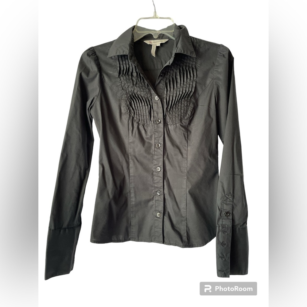 BCBG Generation Black Long Sleeve Shirt Size 6